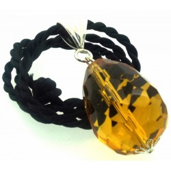 Large Faceted Egg Sunset Andara Crystal Pendant
